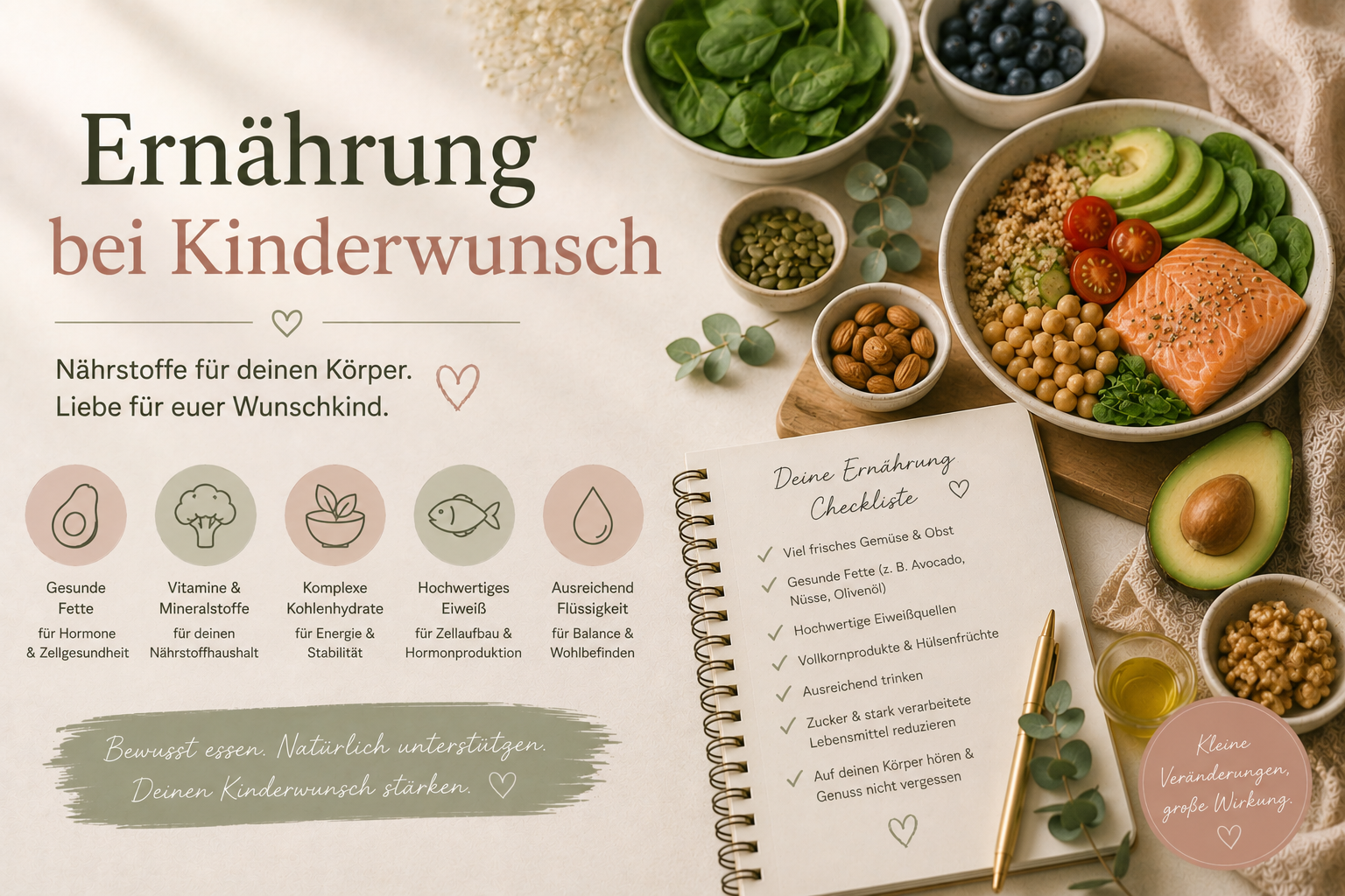 Ernährung bei Kinderwunsch: 7 Dinge, die wirklich zählen